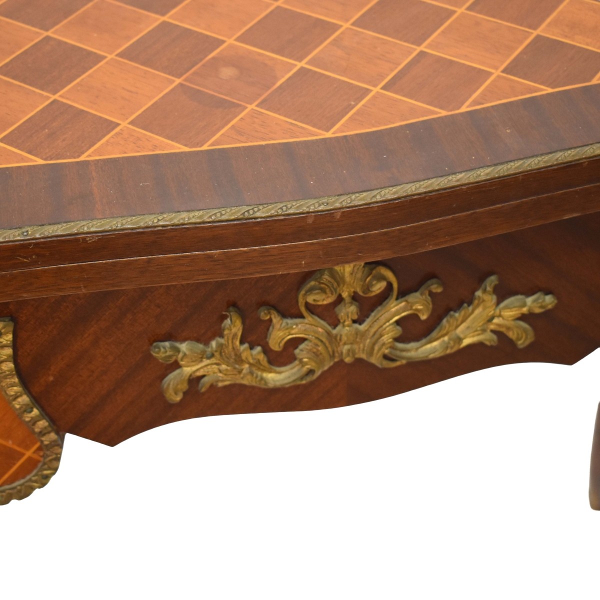 Vintage Marquetry Game Table