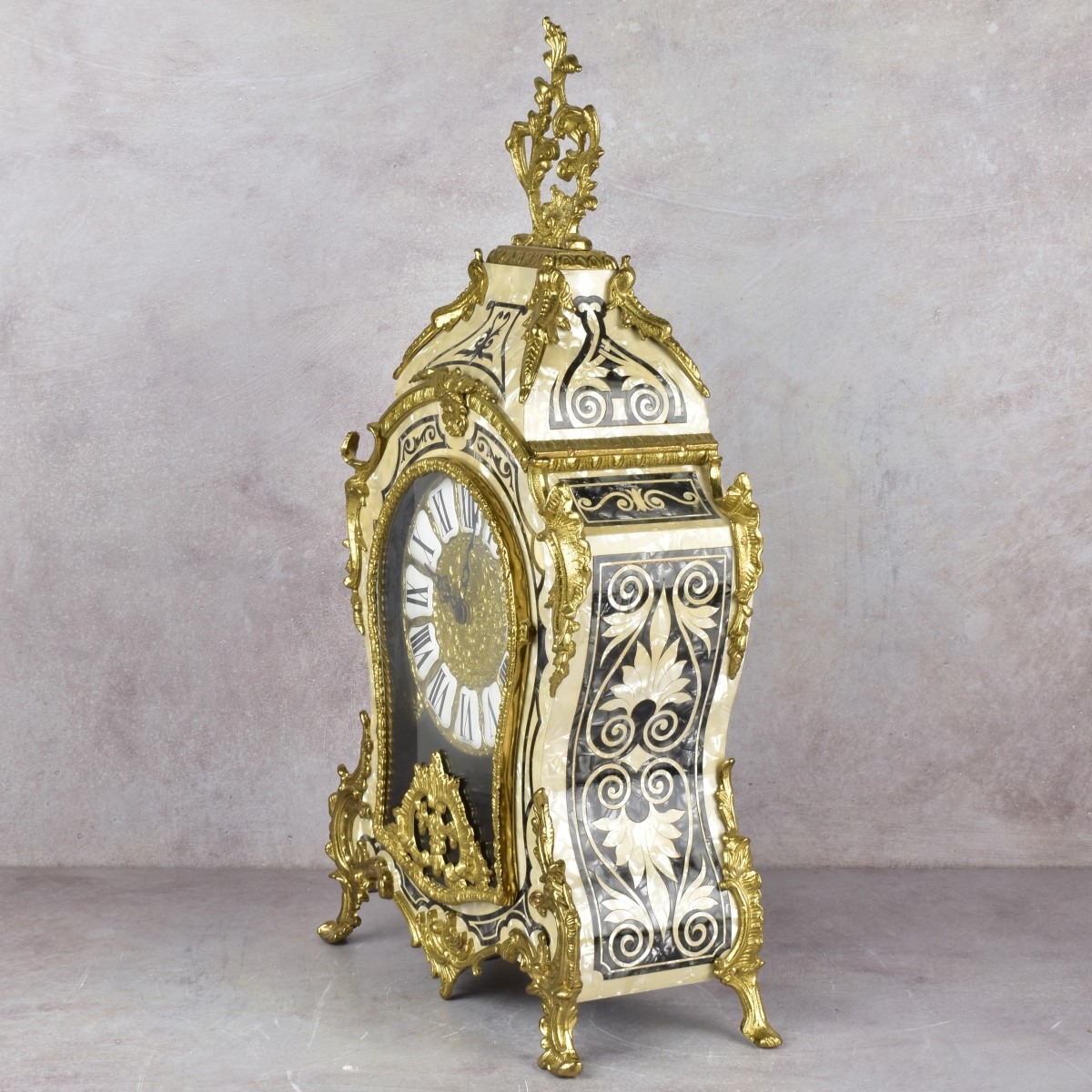 Modern Louis XIV Style French Clock