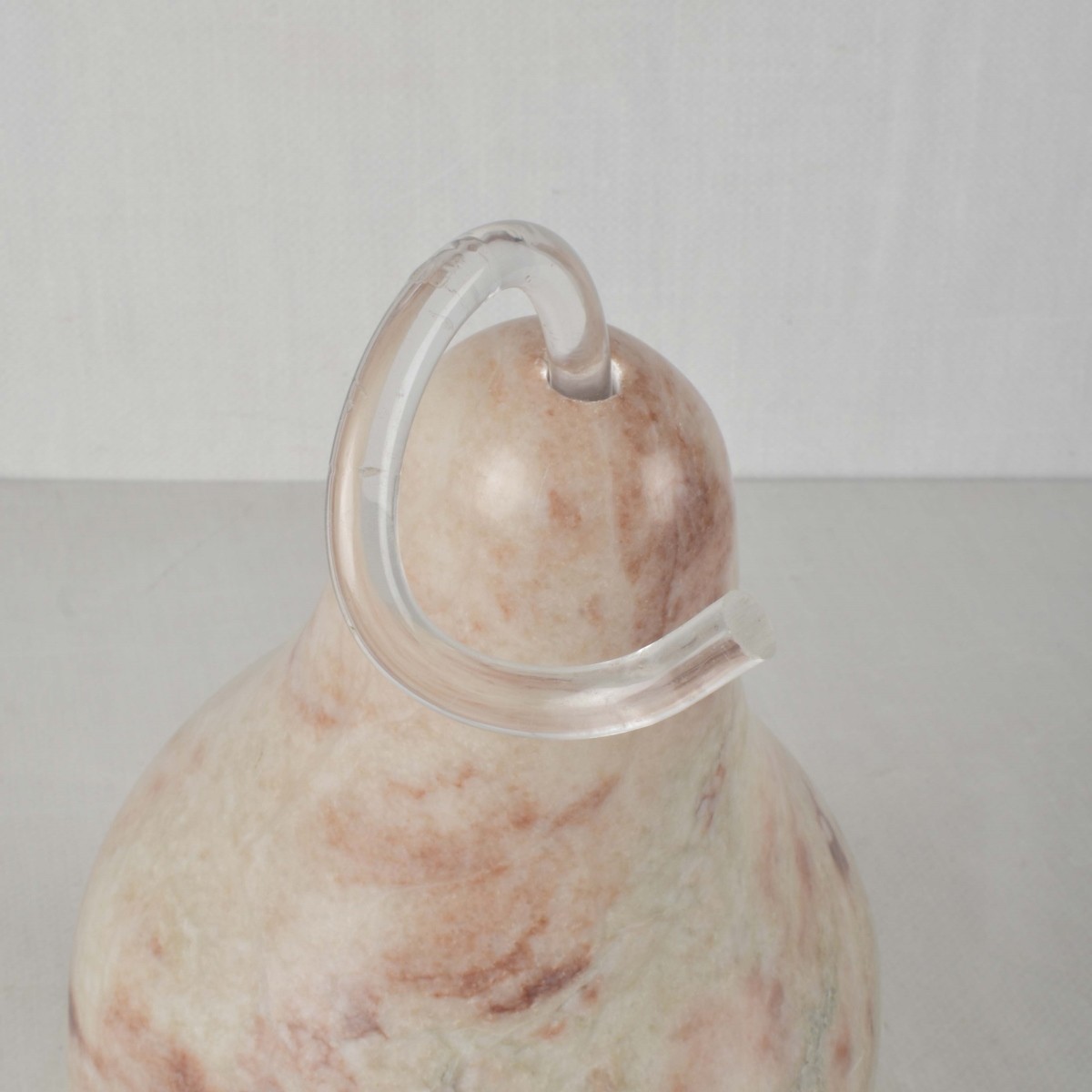 Modern Marble and Lucite Pear Sculpture