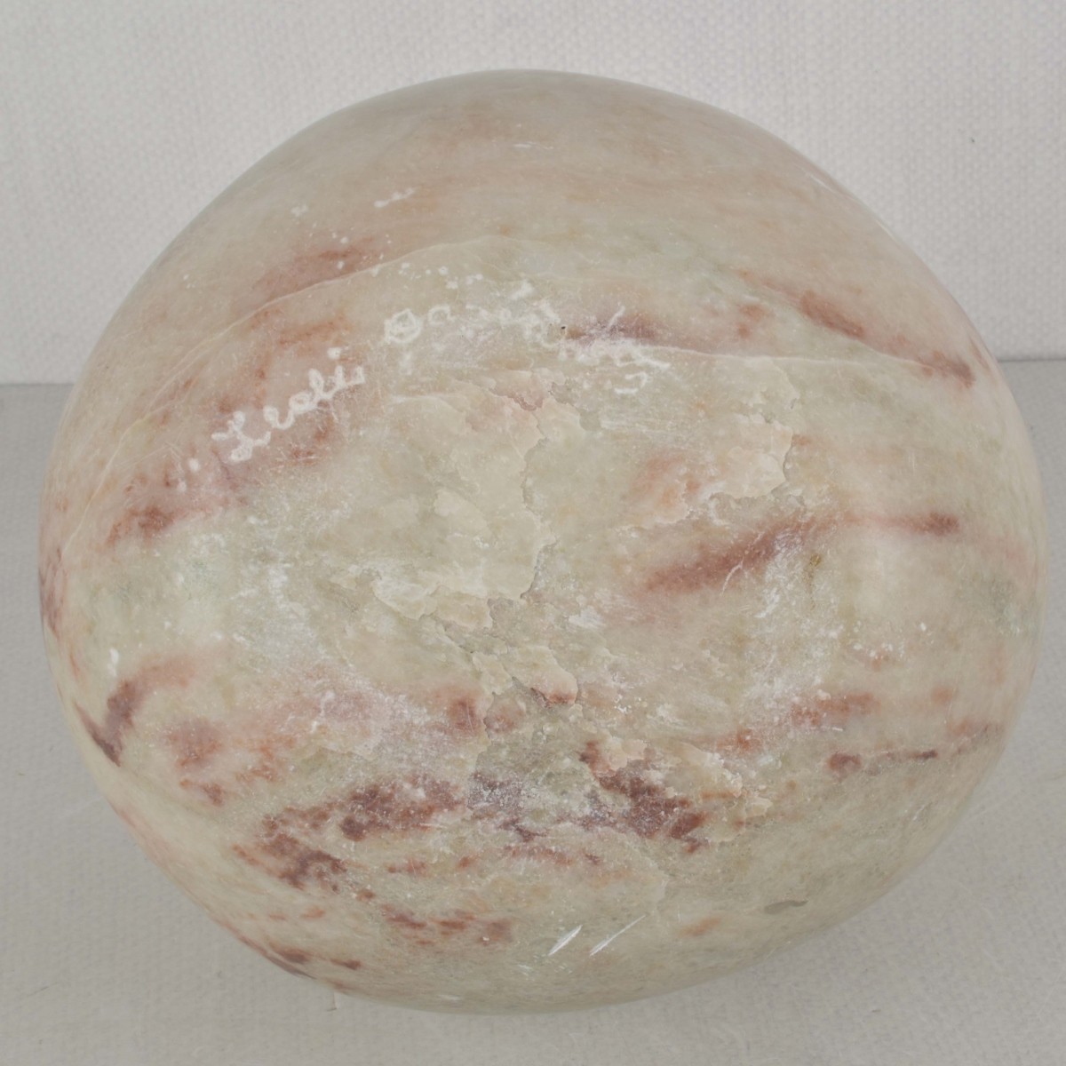 Modern Marble and Lucite Pear Sculpture