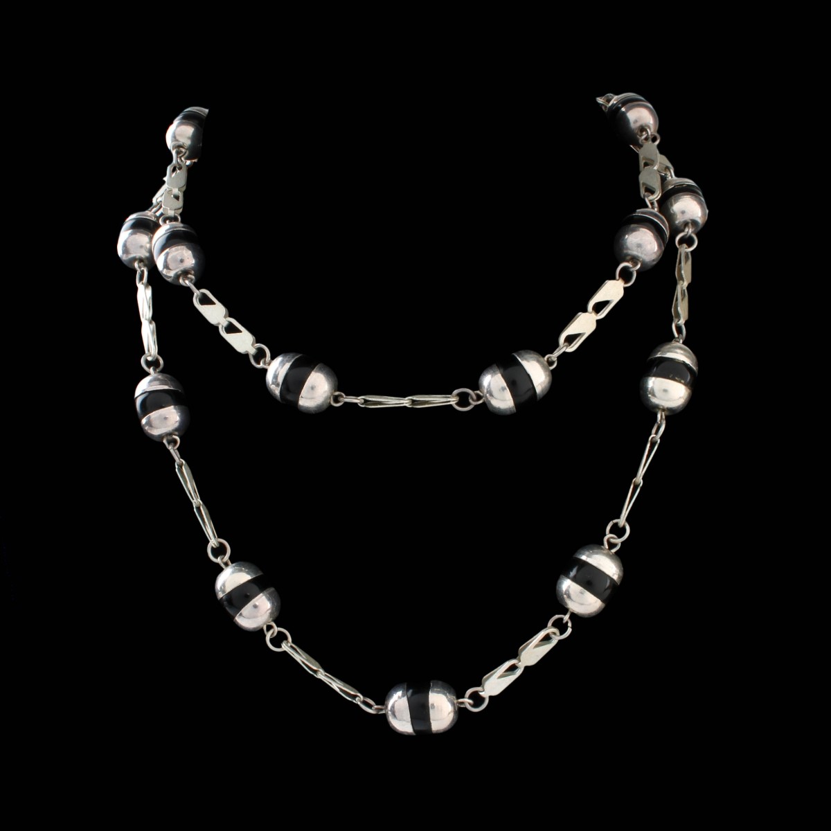 Sterling and Onyx Necklace