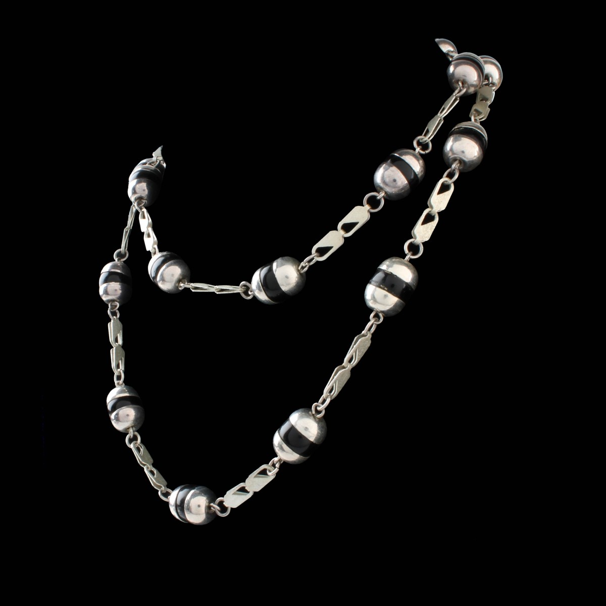 Sterling and Onyx Necklace