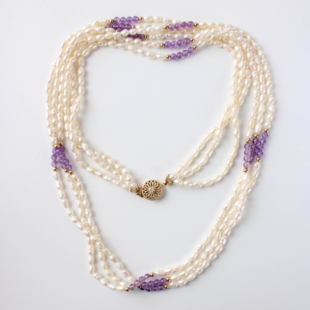 Pearl and Amethyst Necklace