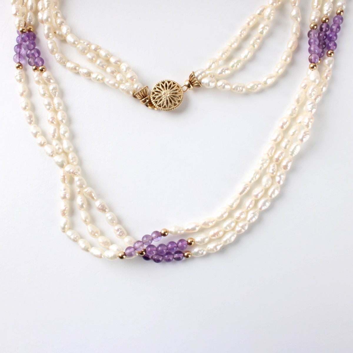 Pearl and Amethyst Necklace