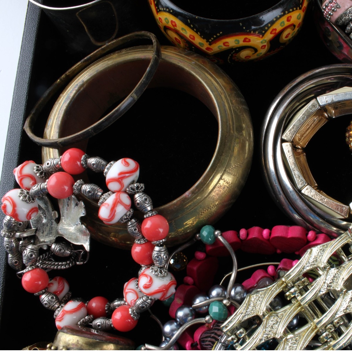 Tray Lot of Fashion Bracelets