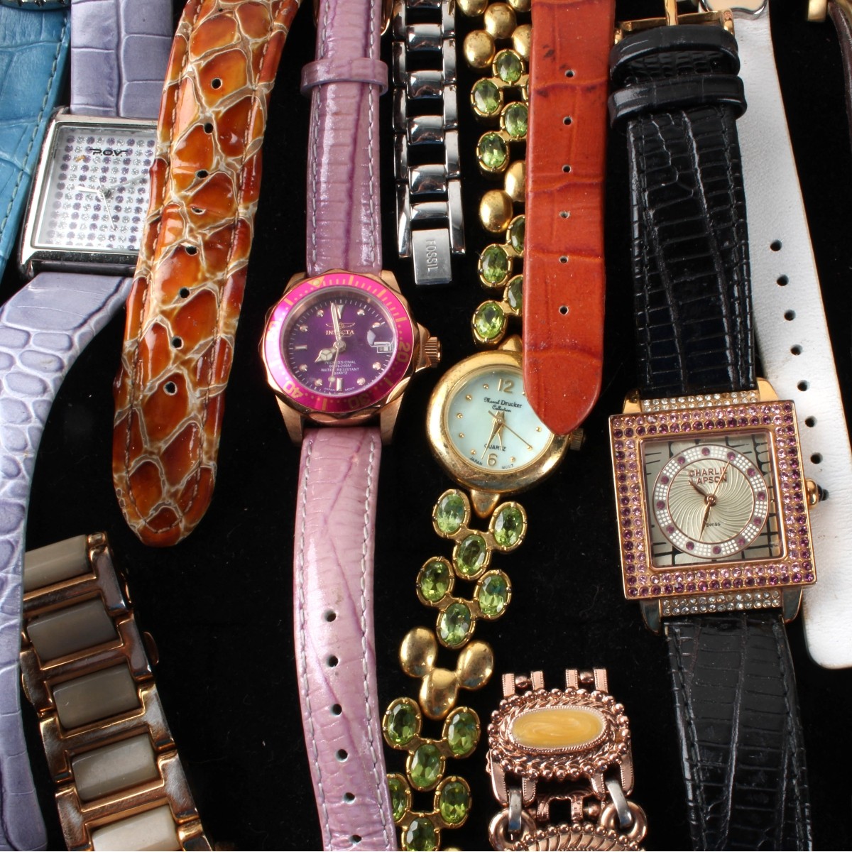 Tray Lot of Fashion Watches