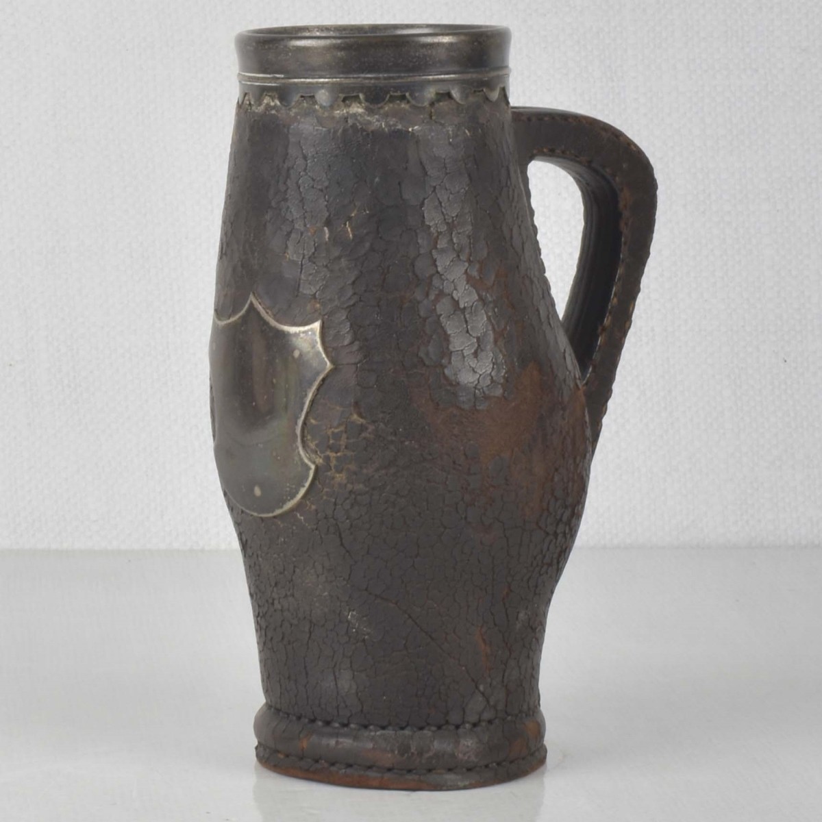 Sterling Silver Leather Wrapped Tankard