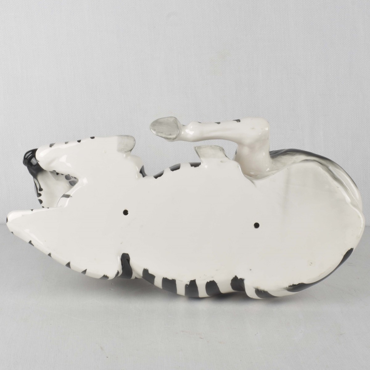 Mid-century Modern Ceramic Zebra Sculpture