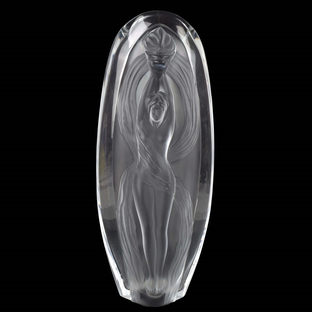 Lalique France "Erotica" Crystal Vase