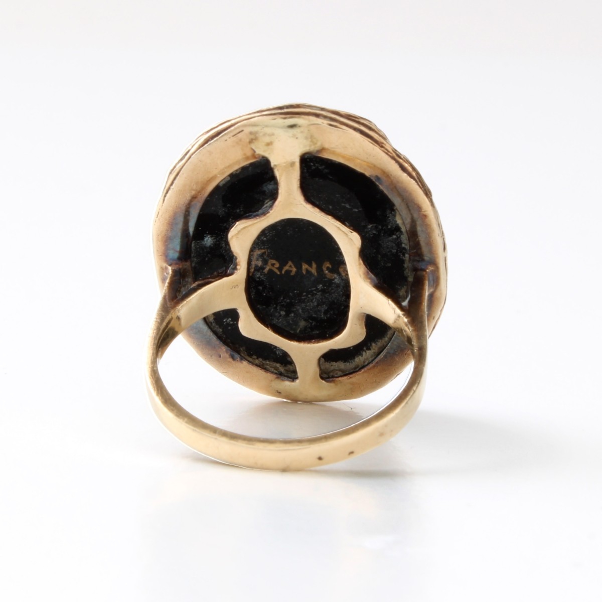 Enamel and 14K Ring