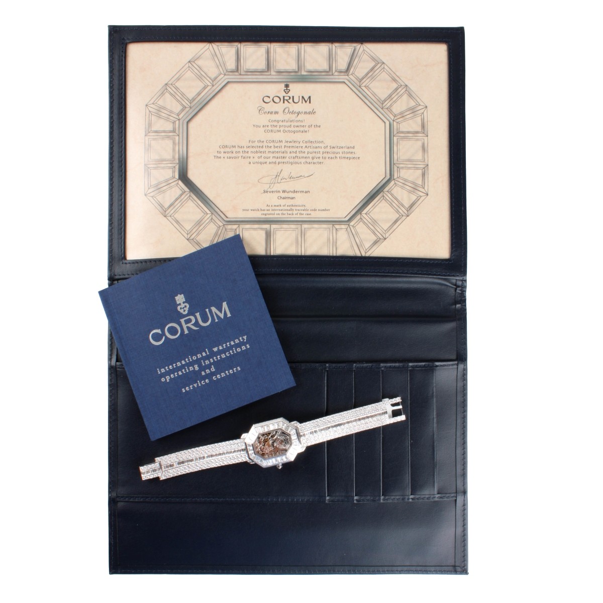 Corum Diamond and 18K Octagonale Watch
