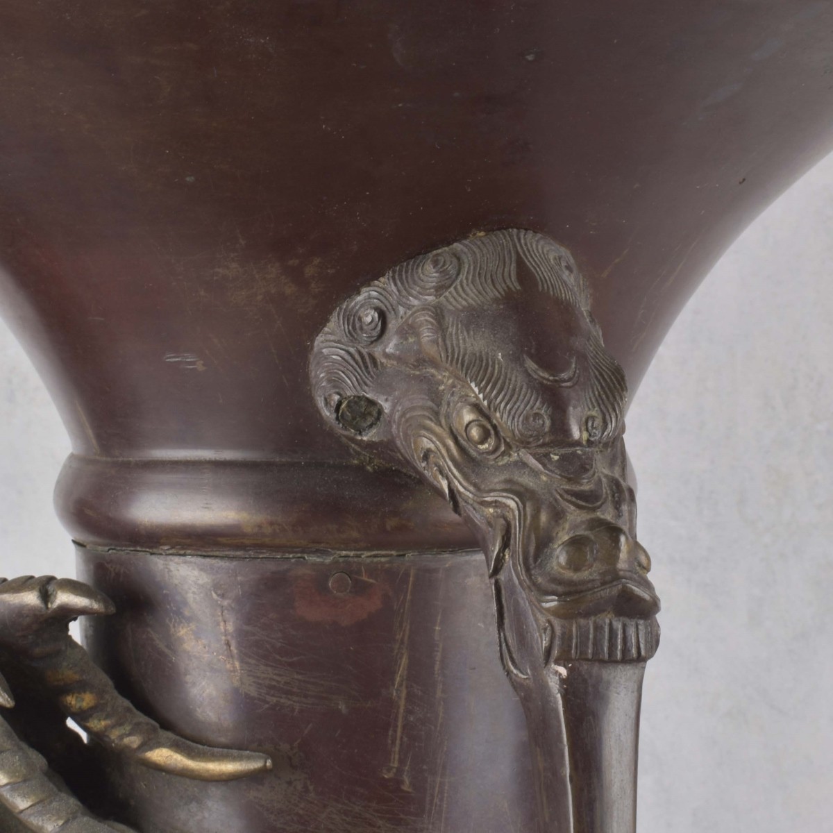 Massive Japanese Antique Bronze Urn