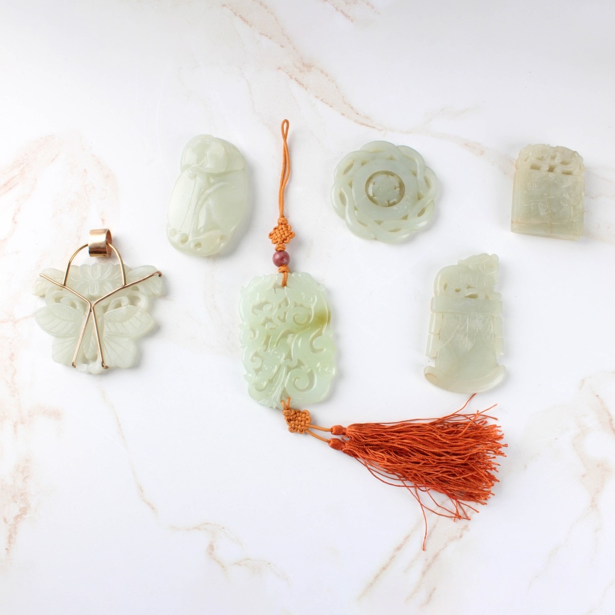 Antique Carved Jade Pieces