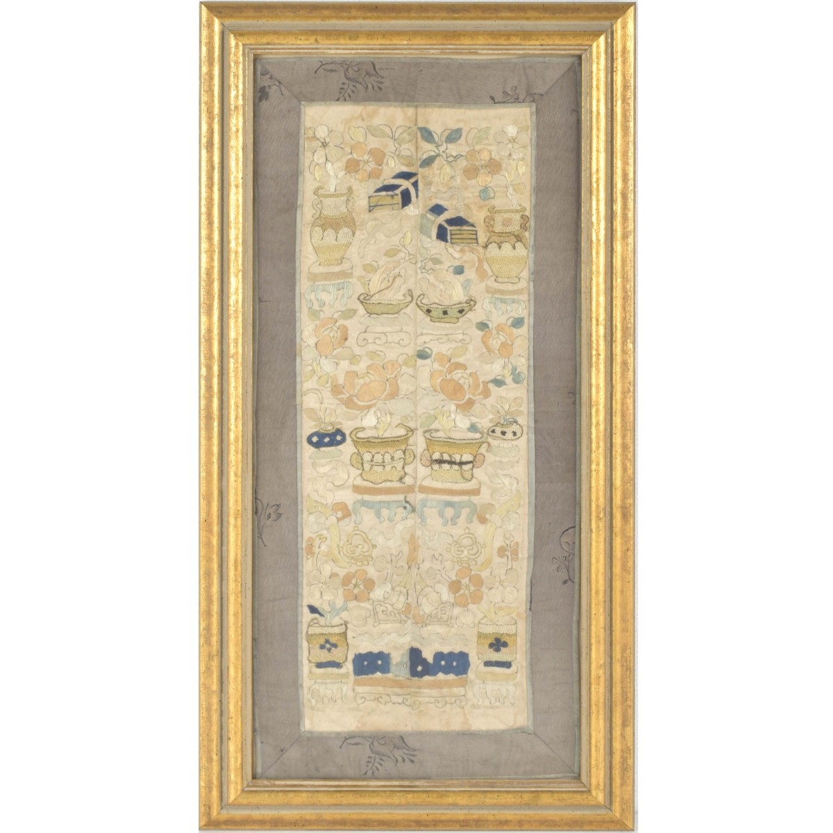 19th Century Chinese Embroidery Silk Panel