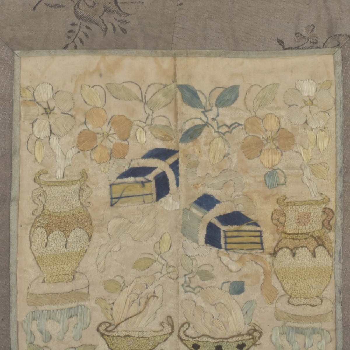 19th Century Chinese Embroidery Silk Panel