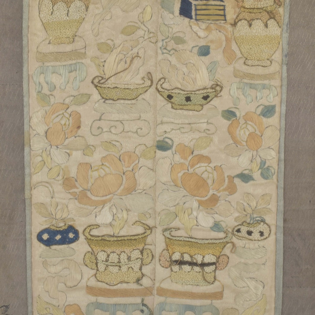 19th Century Chinese Embroidery Silk Panel