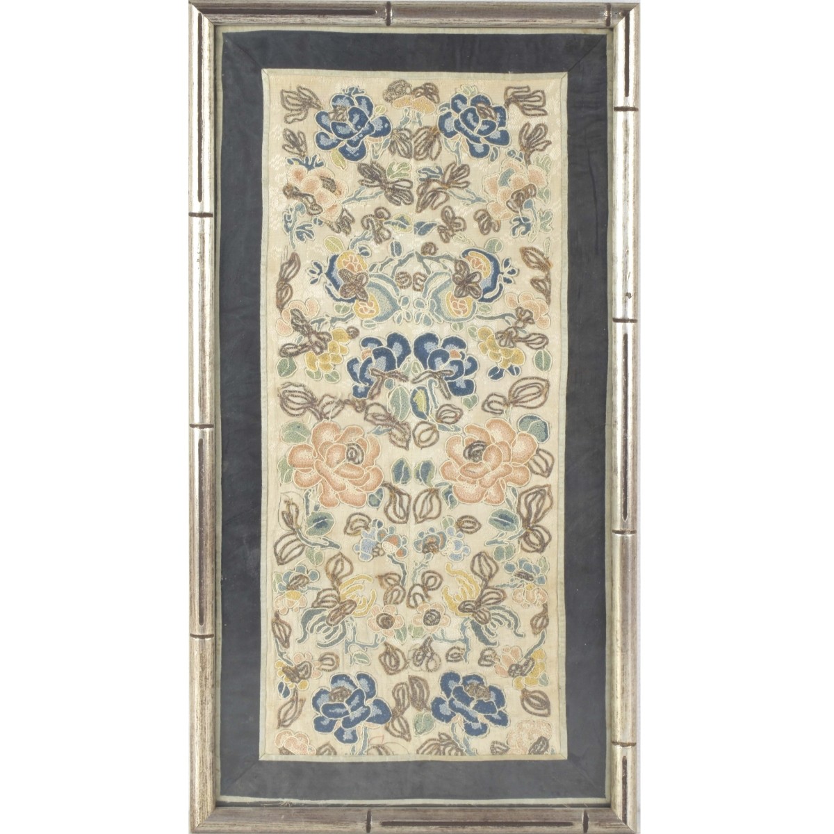 19th Century Chinese Embroidery Silk Panel