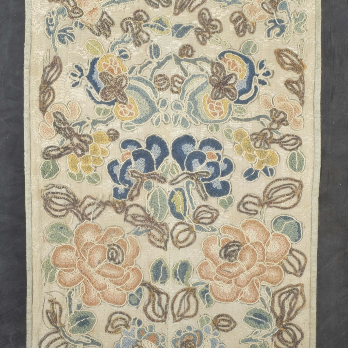 19th Century Chinese Embroidery Silk Panel