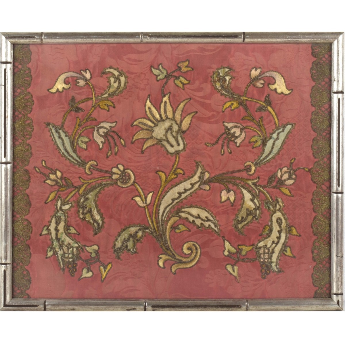 19th Century Chinese Embroidery Silk Panel