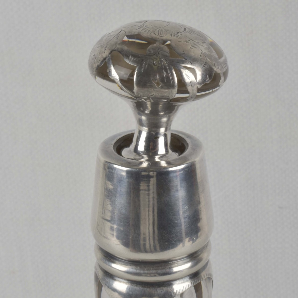 Sterling Silver Overlay Bottle