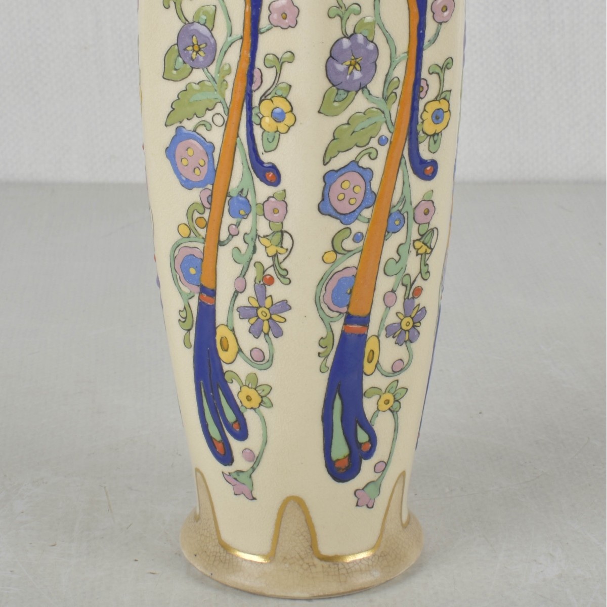 Vintage Art Nouveau Style Pottery Vase