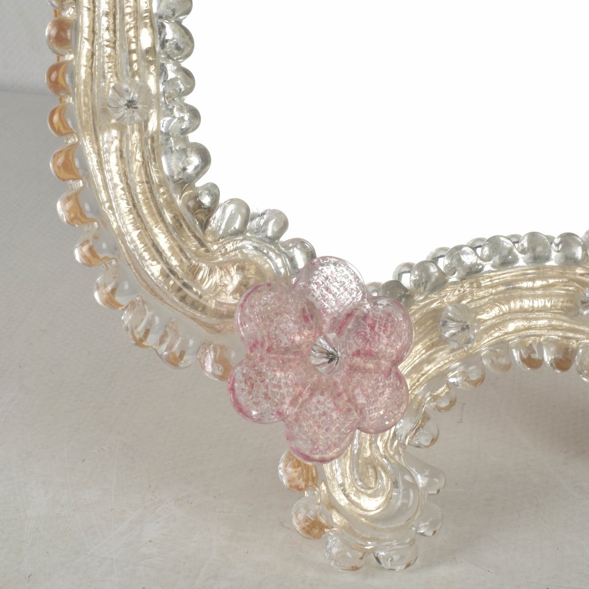 Murano Glass Table Top Vanity Mirror