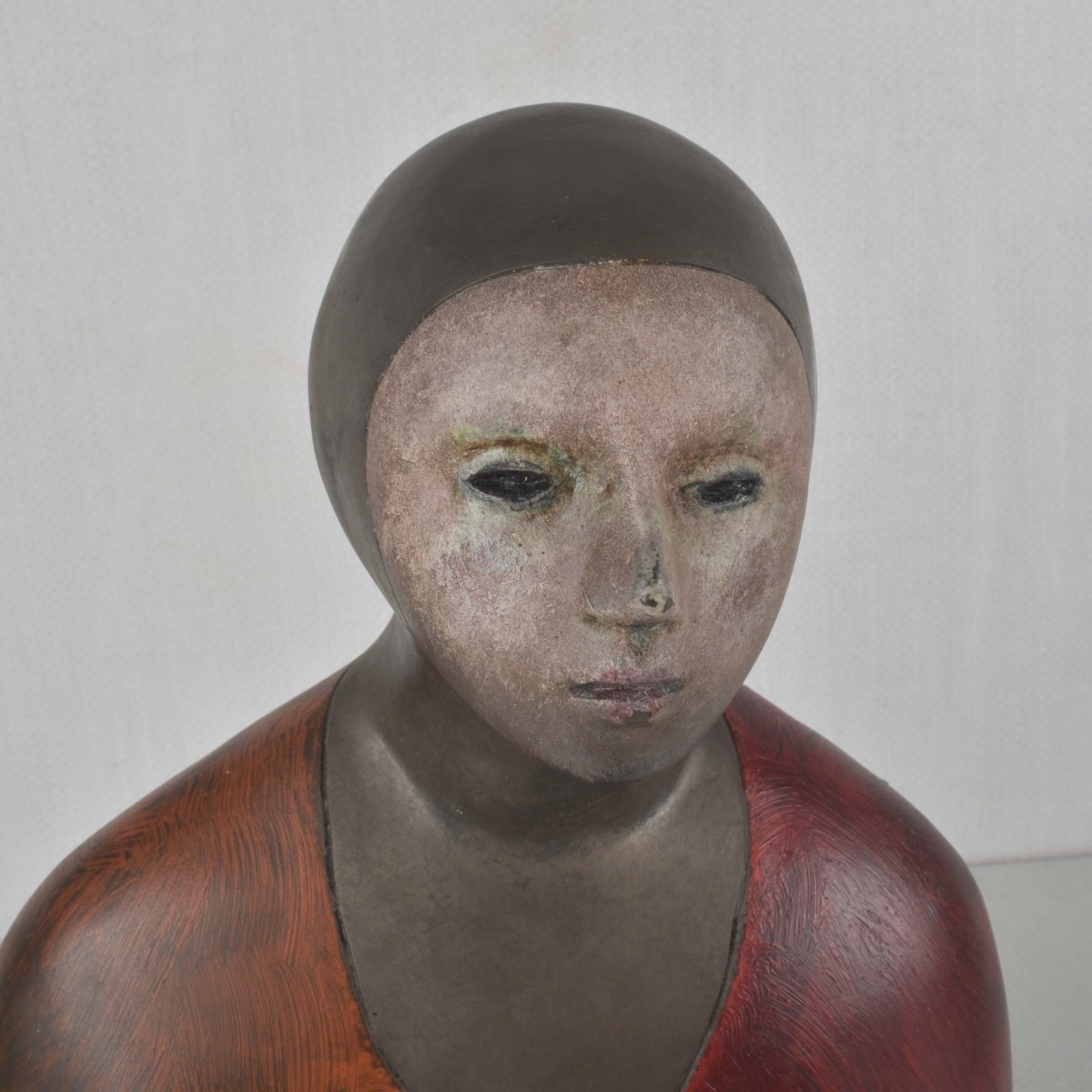 E. Toro Painted Bronze Sculpture