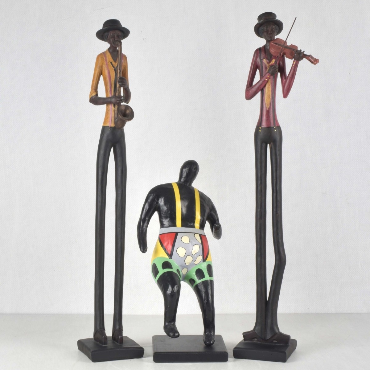 Collection of Painted Carved Figures