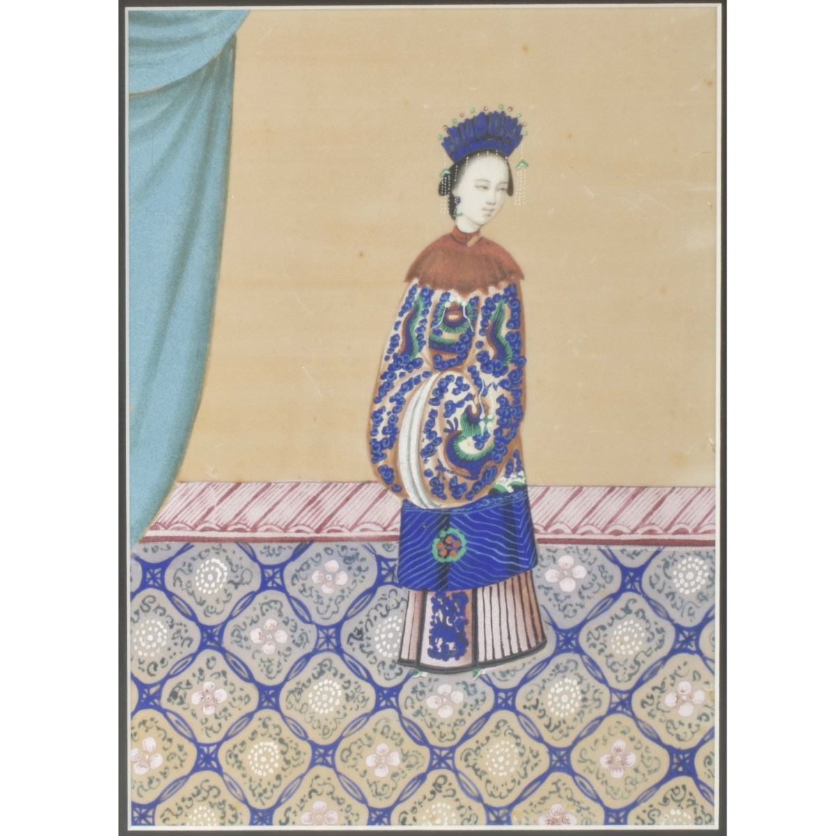Pair of Chinese Pith Paper Paintings