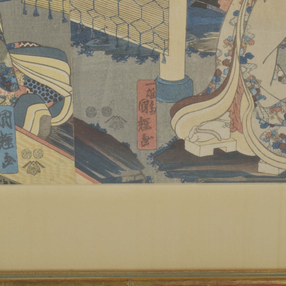 19th Century Japanese Wood Block Triptych