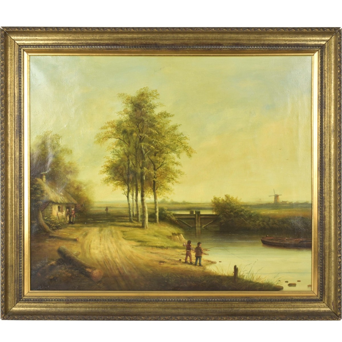 Oil On Canvas Dutch Landscape