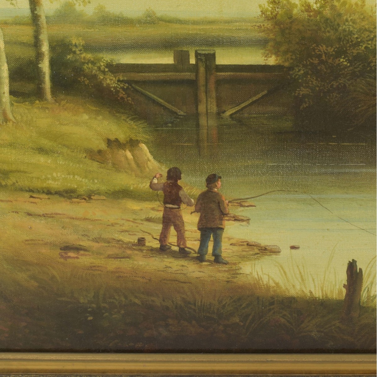 Oil On Canvas Dutch Landscape
