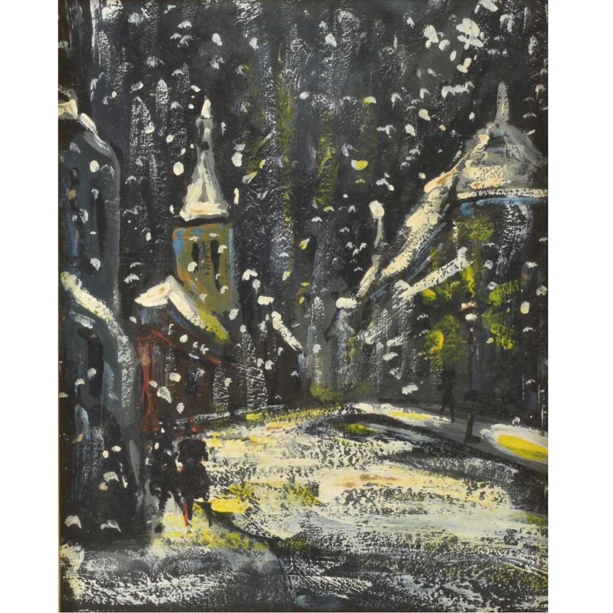 Oil on Board Parisian Street Scenes