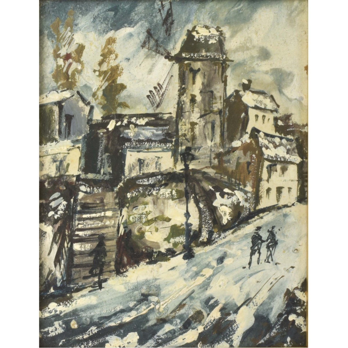Oil on Board Parisian Street Scenes