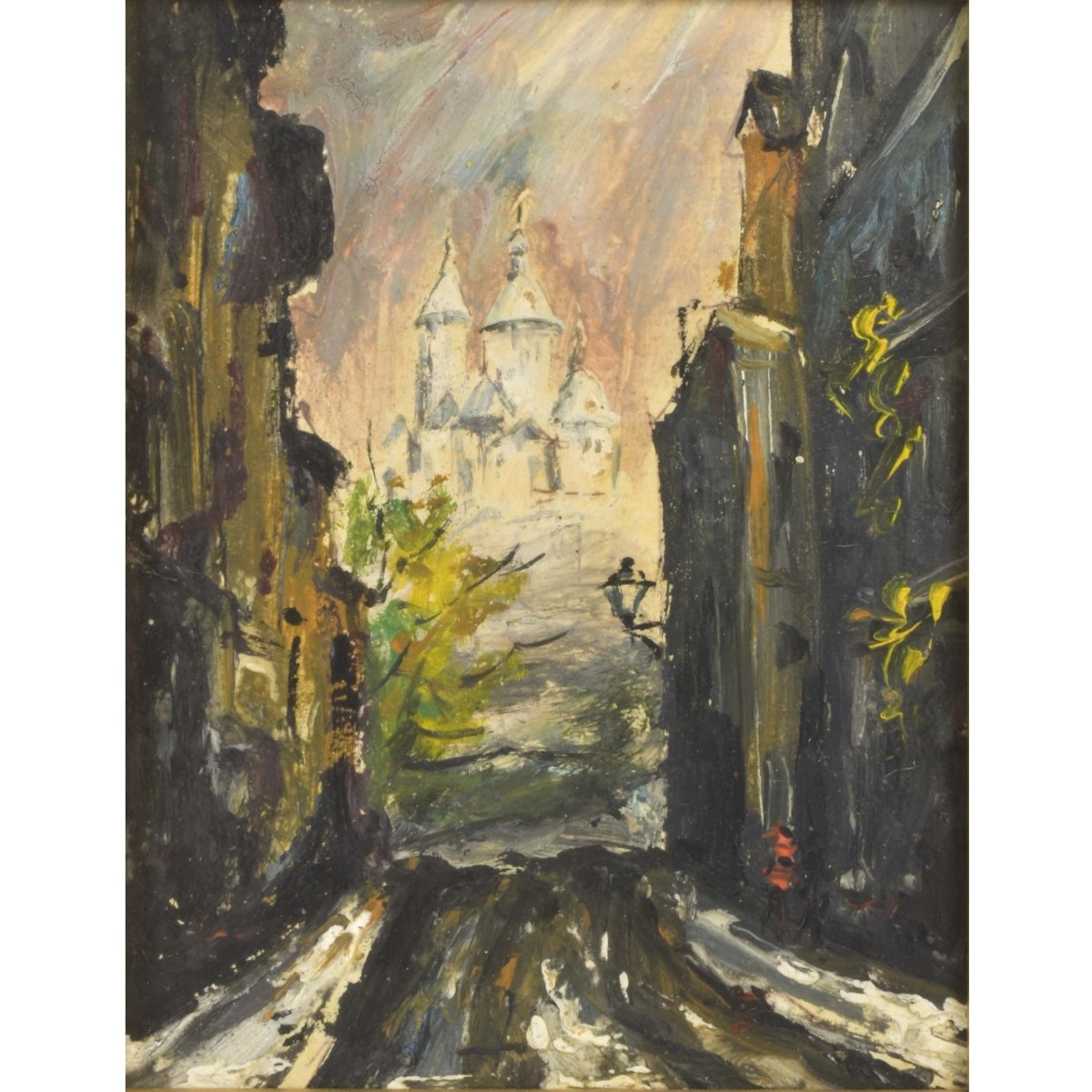 Oil on Board Parisian Street Scenes