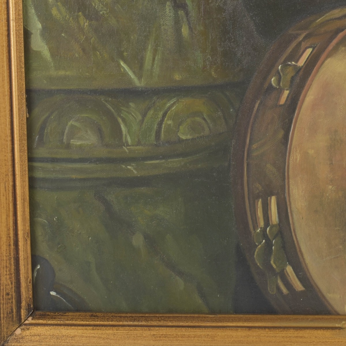 Oil on Canvas Genre Painting of a Young Girl
