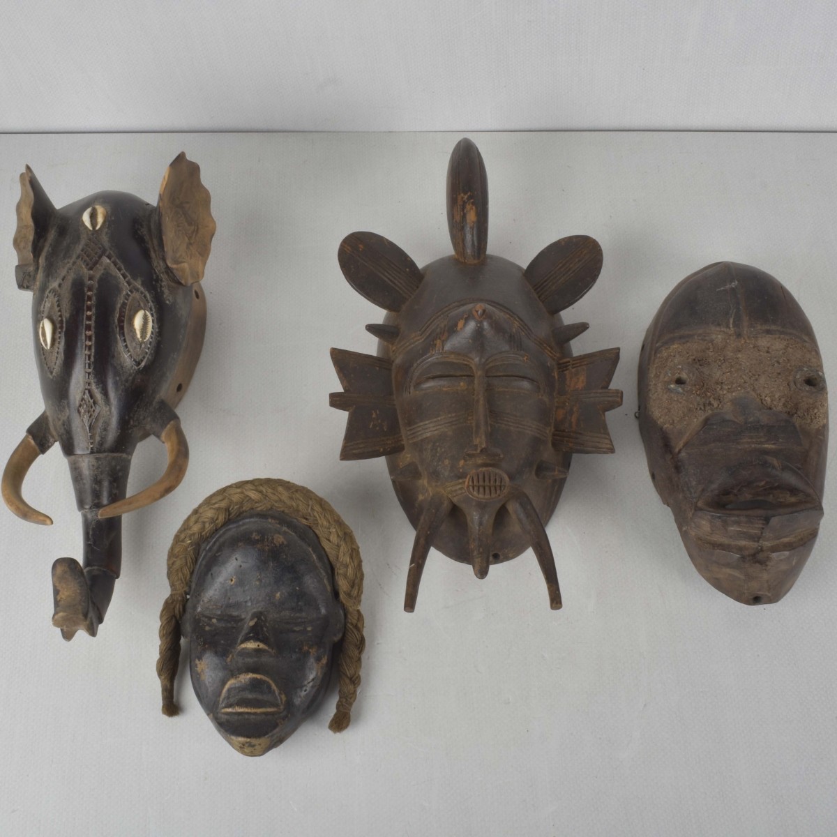 Vintage African Tribal Art Wood Sculptures