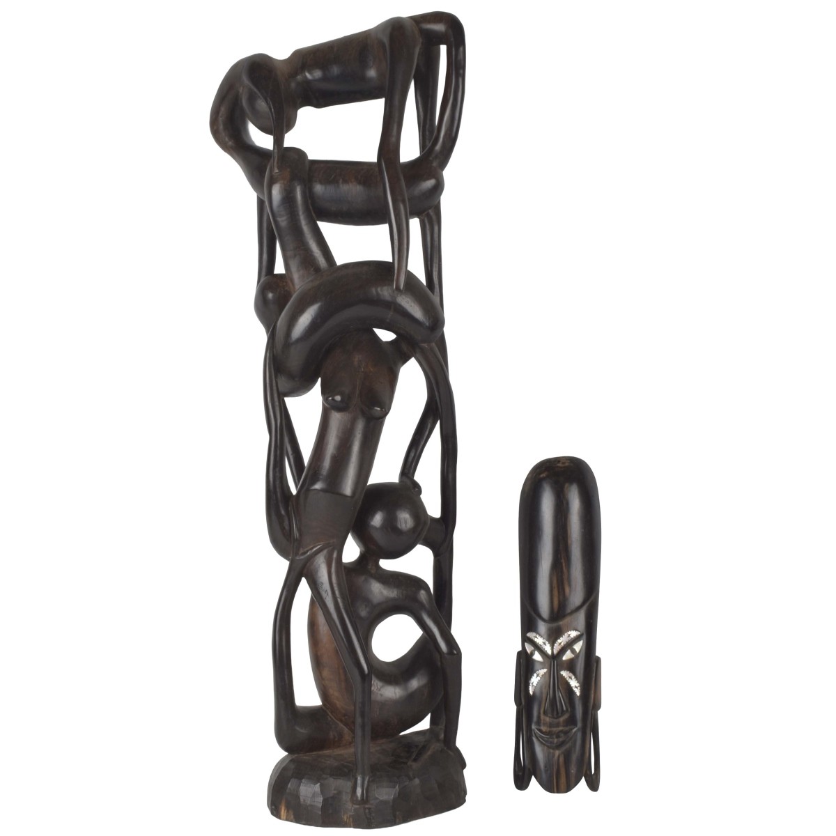 Vintage African Tribal Art Wood Sculptures