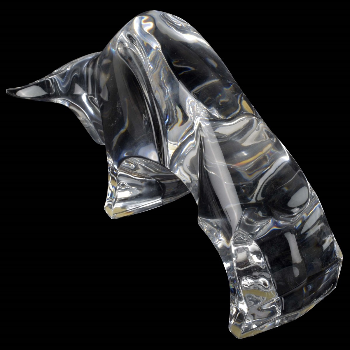Baccarat Crystal Bull Figurine
