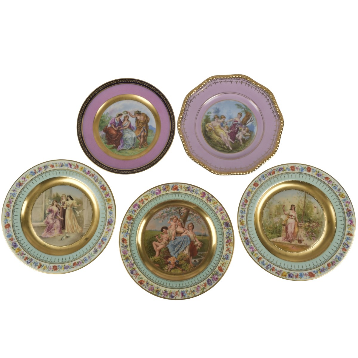 Group of Porcelain Cabinet Plates