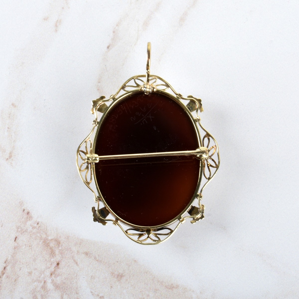 Cameo and 14K Pendant / Brooch