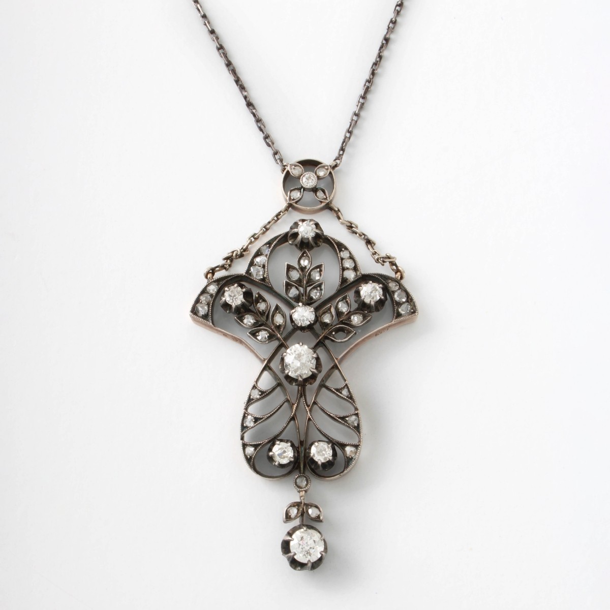 Russian Diamond and 14K Pendant