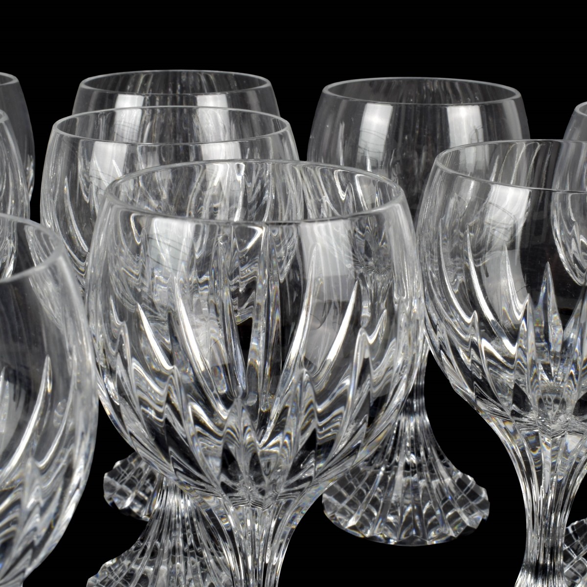 Baccarat "Massena" Cut Crystal Goblets
