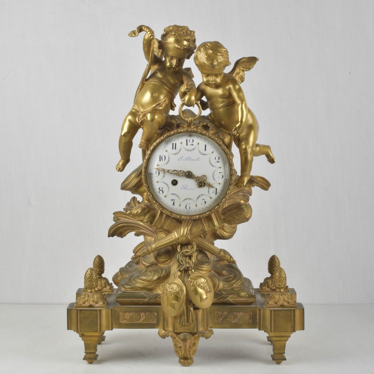 French 19th Century Gilded Bronze Clock