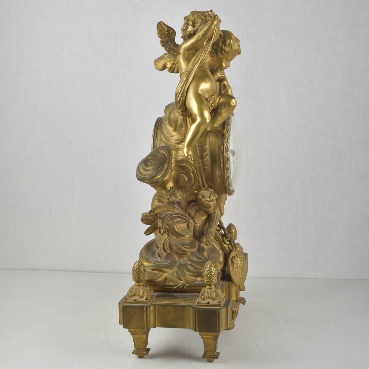 French 19th Century Gilded Bronze Clock