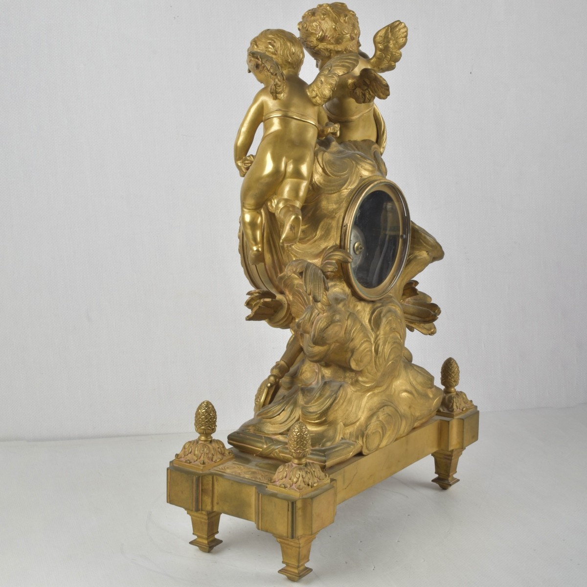 French 19th Century Gilded Bronze Clock