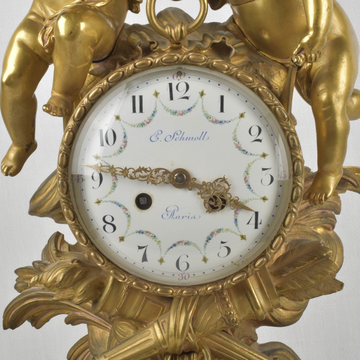 French 19th Century Gilded Bronze Clock