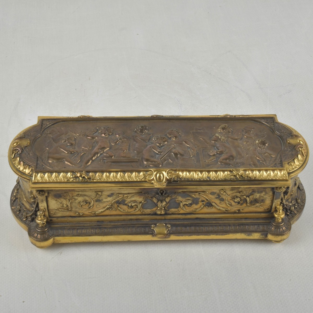 19th/20th Century French Gilt Bronze Box
