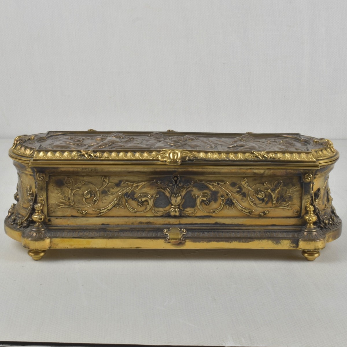 19th/20th Century French Gilt Bronze Box