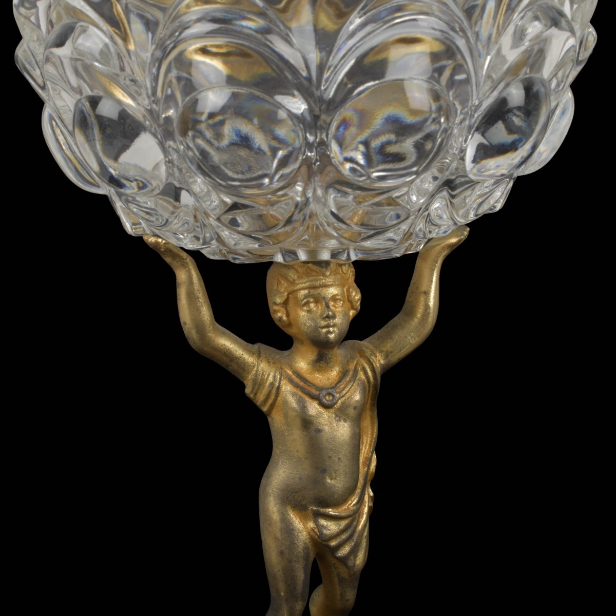 Antique French Bronze and Crystal Pieces